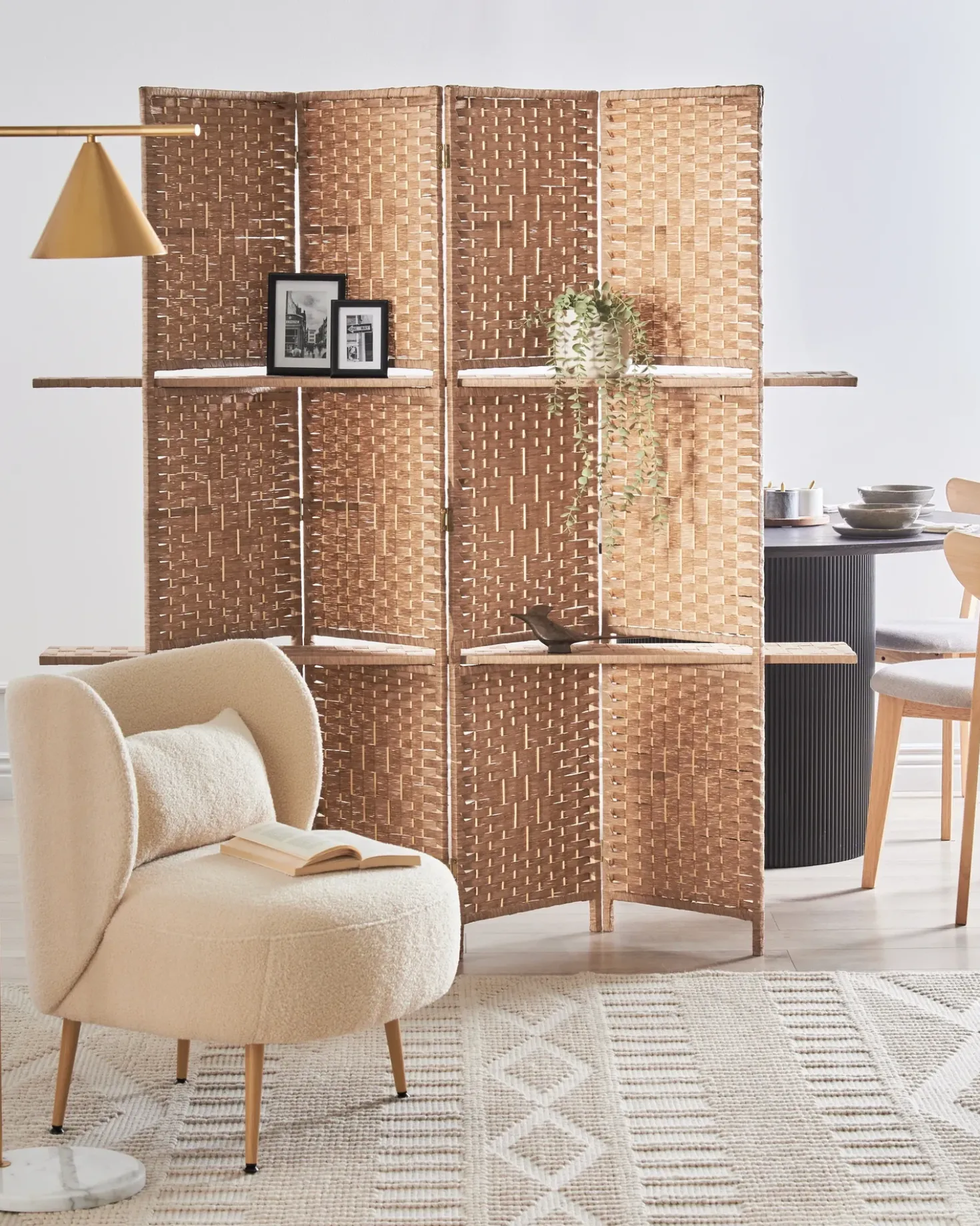 4 panelers rumdeler TRAFOI Brun 158 cm 170 cm