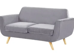 2 pers. sofaovertræk BERNES Velour Grå