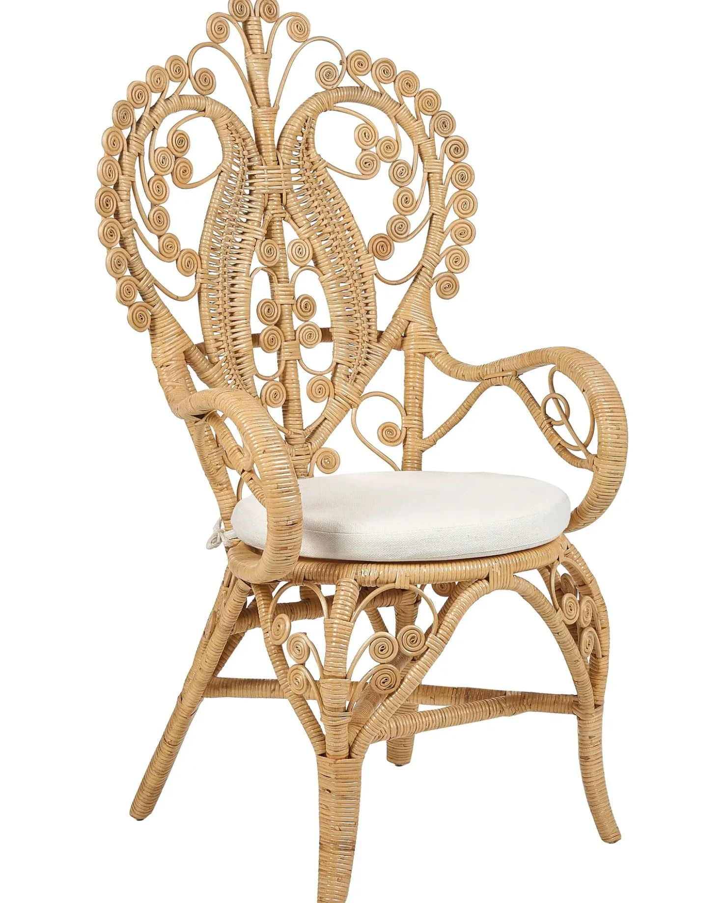 Påfuglestol CARRARA Rattan Naturlig