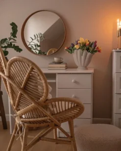 Påfuglestol FLORENTINE Rattan Naturlig