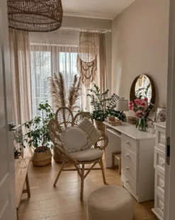 Påfuglestol FLORENTINE Rattan Naturlig