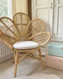 Påfuglestol FLORENTINE Rattan Naturlig