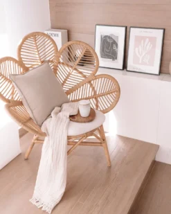 Påfuglestol FLORENTINE Rattan Naturlig