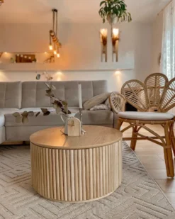 Påfuglestol FLORENTINE Rattan Naturlig