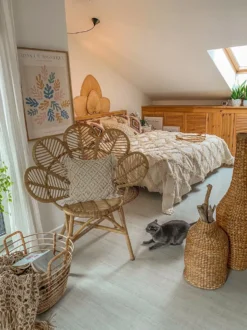 Påfuglestol FLORENTINE Rattan Naturlig