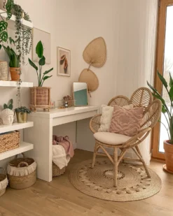 Påfuglestol FLORENTINE Rattan Naturlig