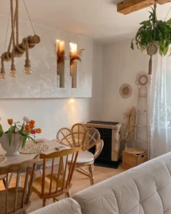 Påfuglestol FLORENTINE Rattan Naturlig
