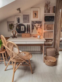 Påfuglestol FLORENTINE Rattan Naturlig