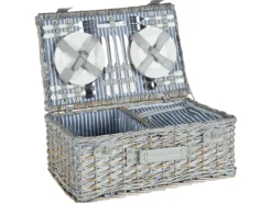 Picnic-kurv FIGUE Flet Grå