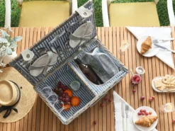 Picnic-kurv FIGUE Flet Grå