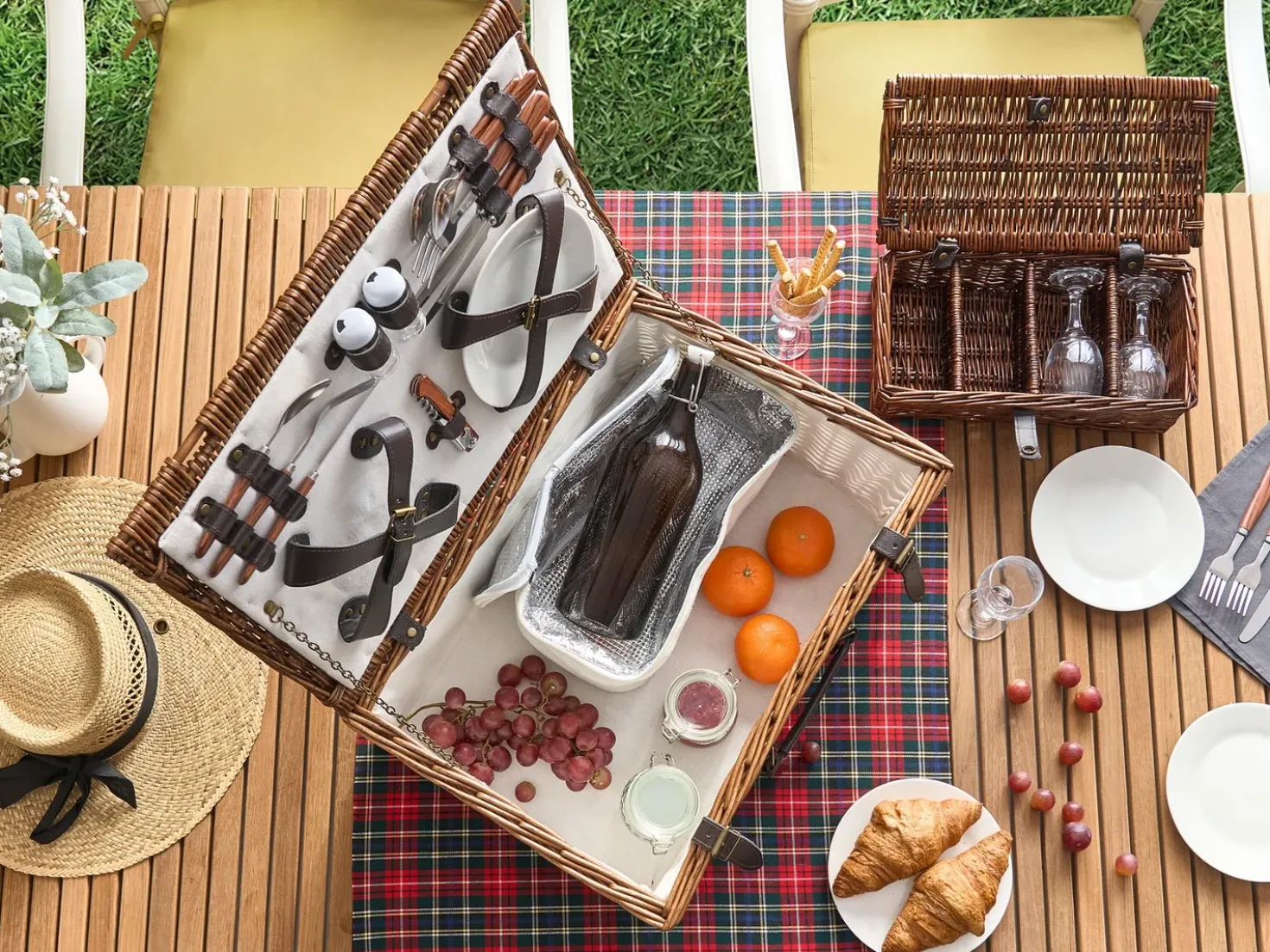 Picnic-kurv PRUNEAU Flet Brun
