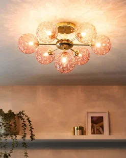 Plafond ANADYR Glas Lyserød