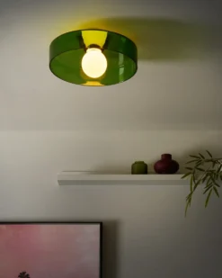 Plafond LUGUSE Glas Grøn