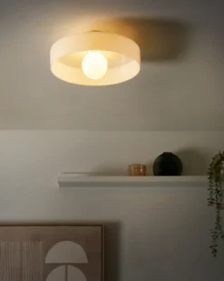 Plafond LUGUSE Glas Hvid
