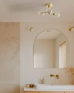 Plafond MARICAO Glas Messing