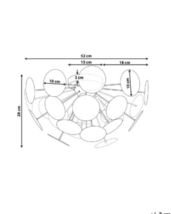 Plafond MARITSA Metal Hvid