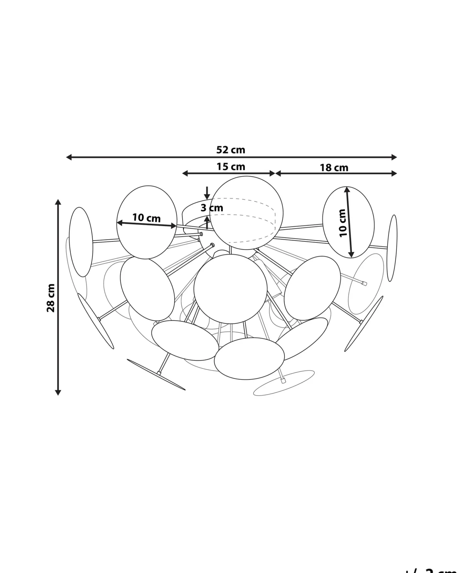 Plafond MARITSA Metal Hvid