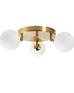 Plafond MAVILLA Glas Messing