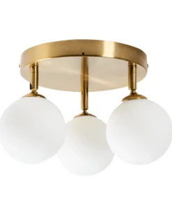 Plafond MAVILLA Glas Messing