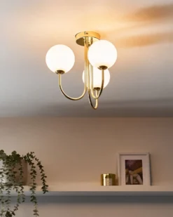 Plafond SHIRE Glas Hvid
