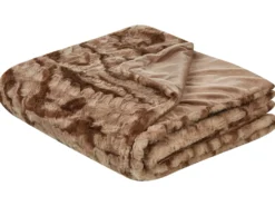 Plaid BAKIRA Kunstig pels 200 x 220 cm Brun