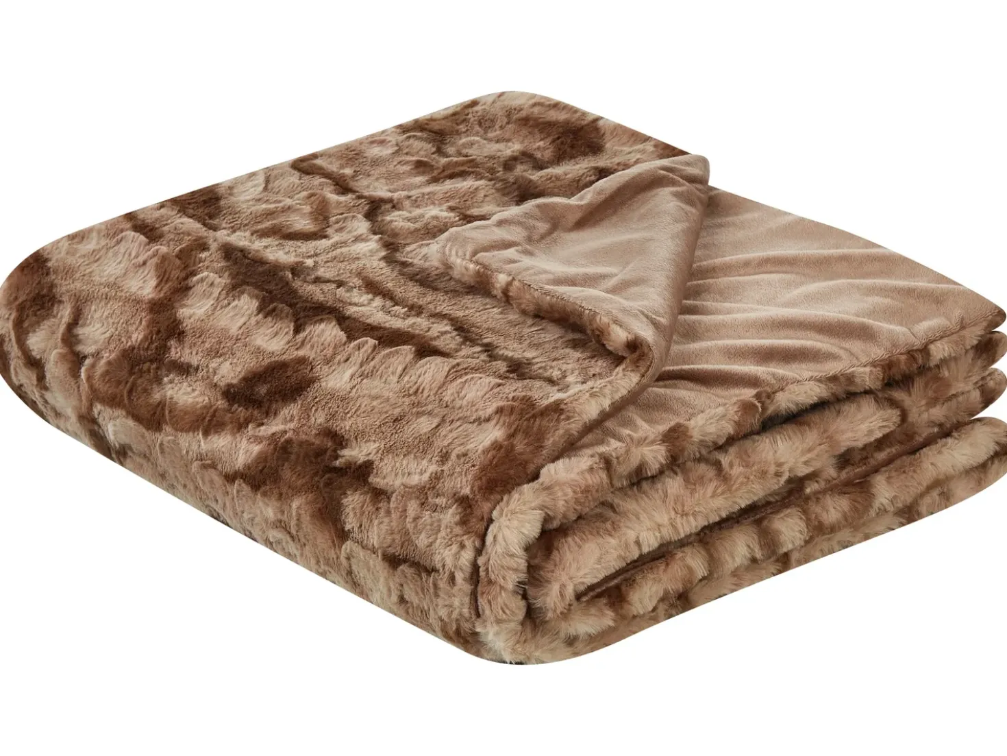 Plaid BAKIRA Kunstig pels 200 x 220 cm Brun