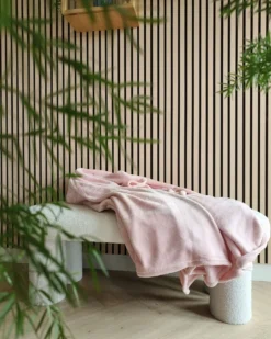 Plaid BAYBURT 200 x 220 cm Lyserød