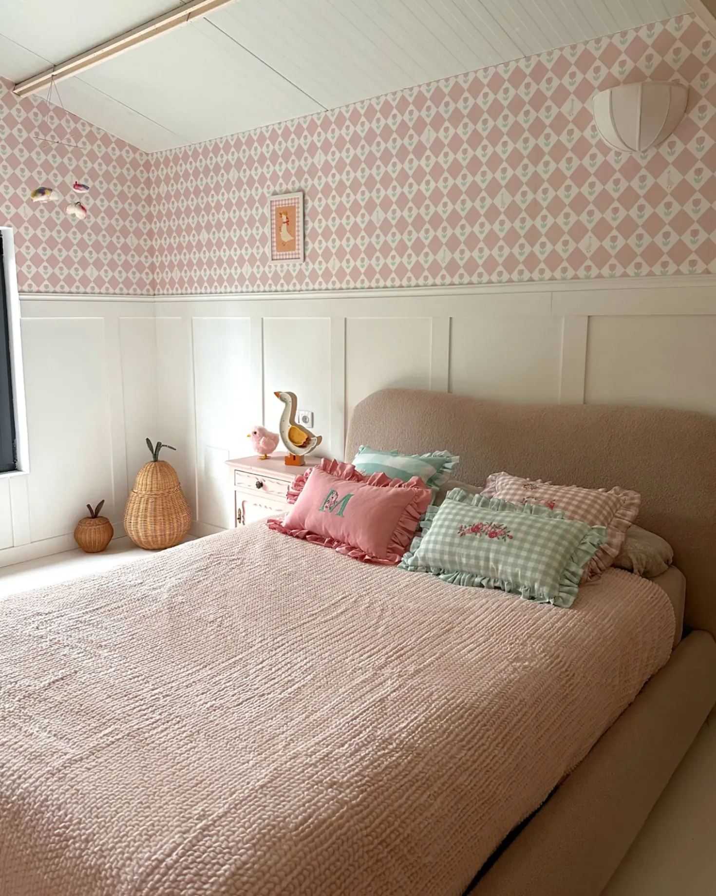 Plaid BJAS 200 x 220 cm Pastellrosa