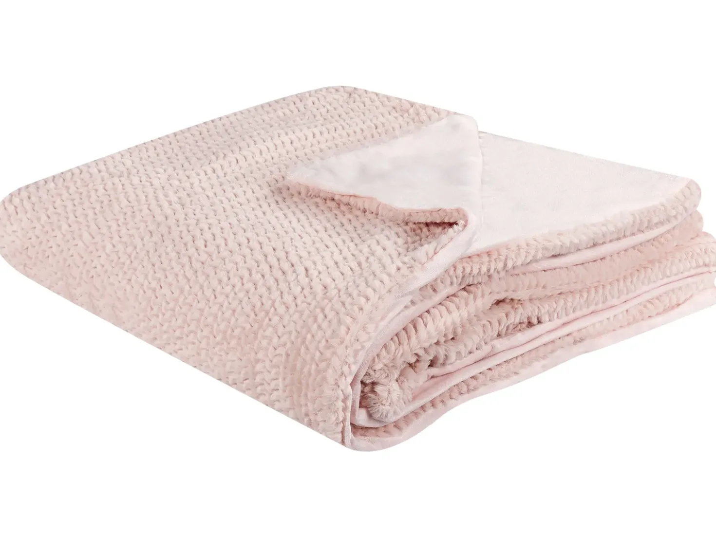 Plaid BJAS 200 x 220 cm Pastellrosa