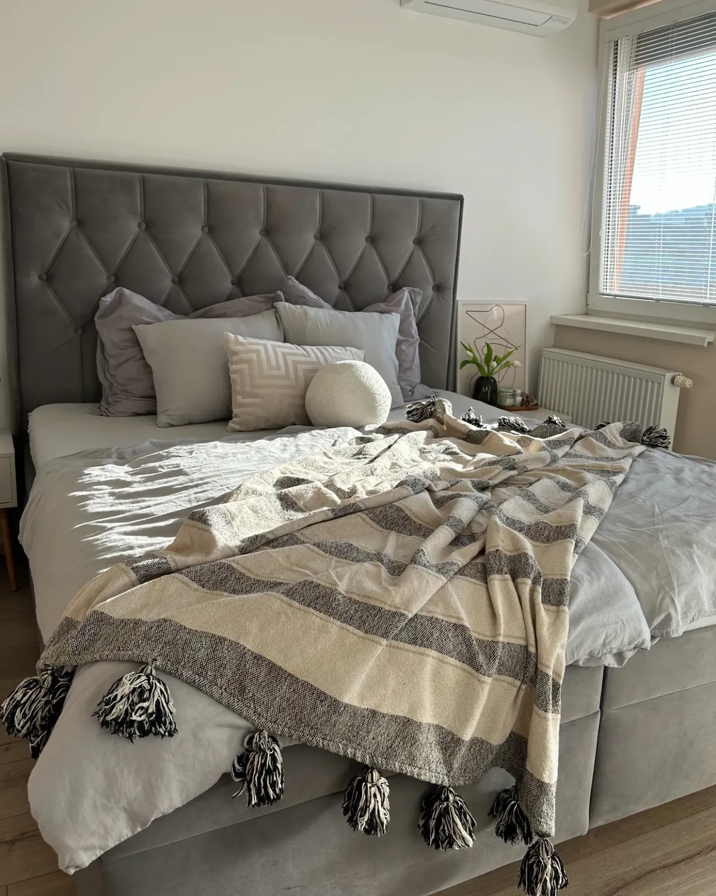 Plaid CAYIR Bomuld 130 x 170 cm Beige