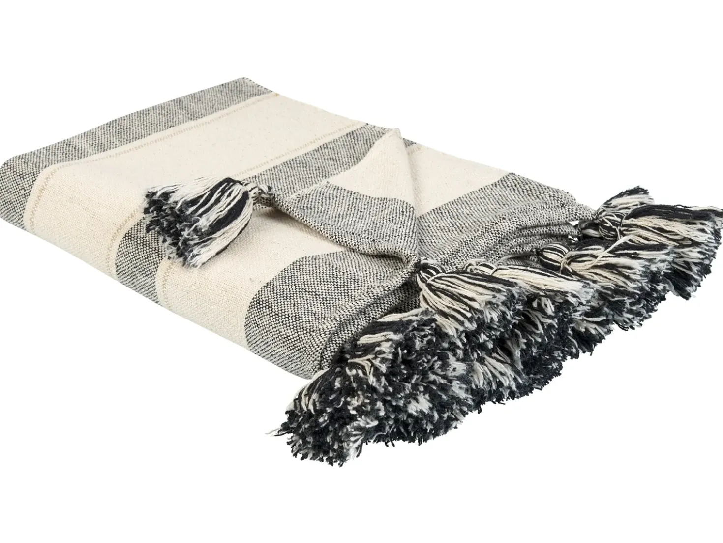 Plaid CAYIR Bomuld 130 x 170 cm Beige