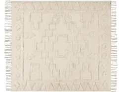 Plaid CHACK Bomuld 190 x 190 cm Beige