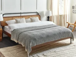Plaid CHYAMA Bomuld 220 x 240 cm Sort
