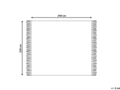 Plaid CHYAMA Bomuld 220 x 240 cm Sort