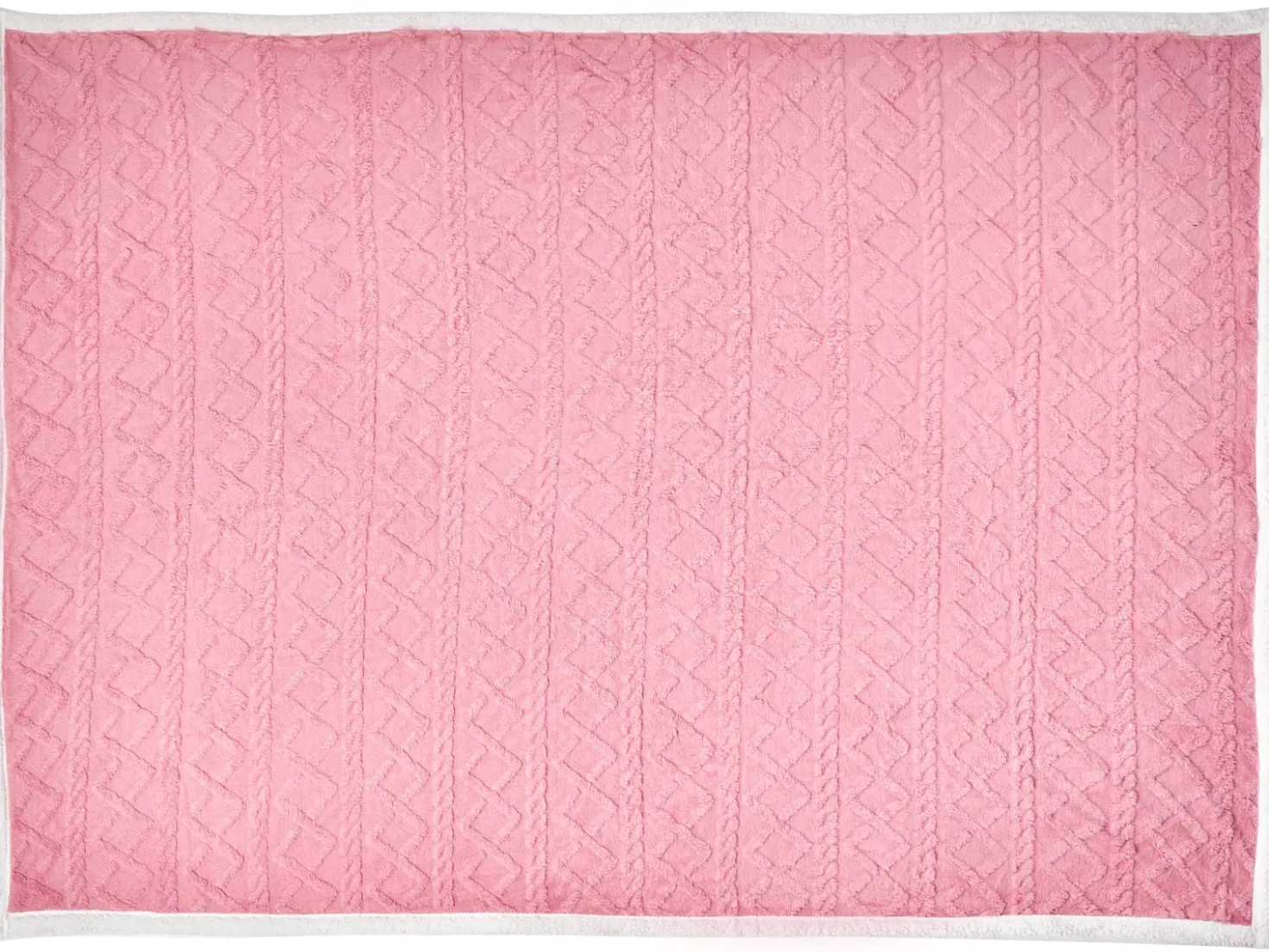 Plaid HONEYCOMB 150 x 200 cm Lyserød