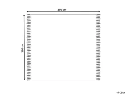 Plaid KHARI Bomuld 200 x 200 cm Orange