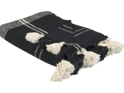 Plaid KULAC Bomuld 130 x 170 cm Sort