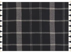 Plaid KULAC Bomuld 130 x 170 cm Sort