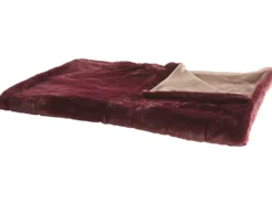 Plaid TANTAN 150 x 200 cm Bordeaux
