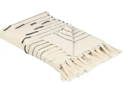 Plaid ULUYOL Bomuld 130 x 170 cm Beige