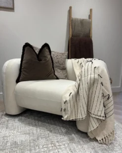 Plaid ULUYOL Bomuld 130 x 170 cm Beige