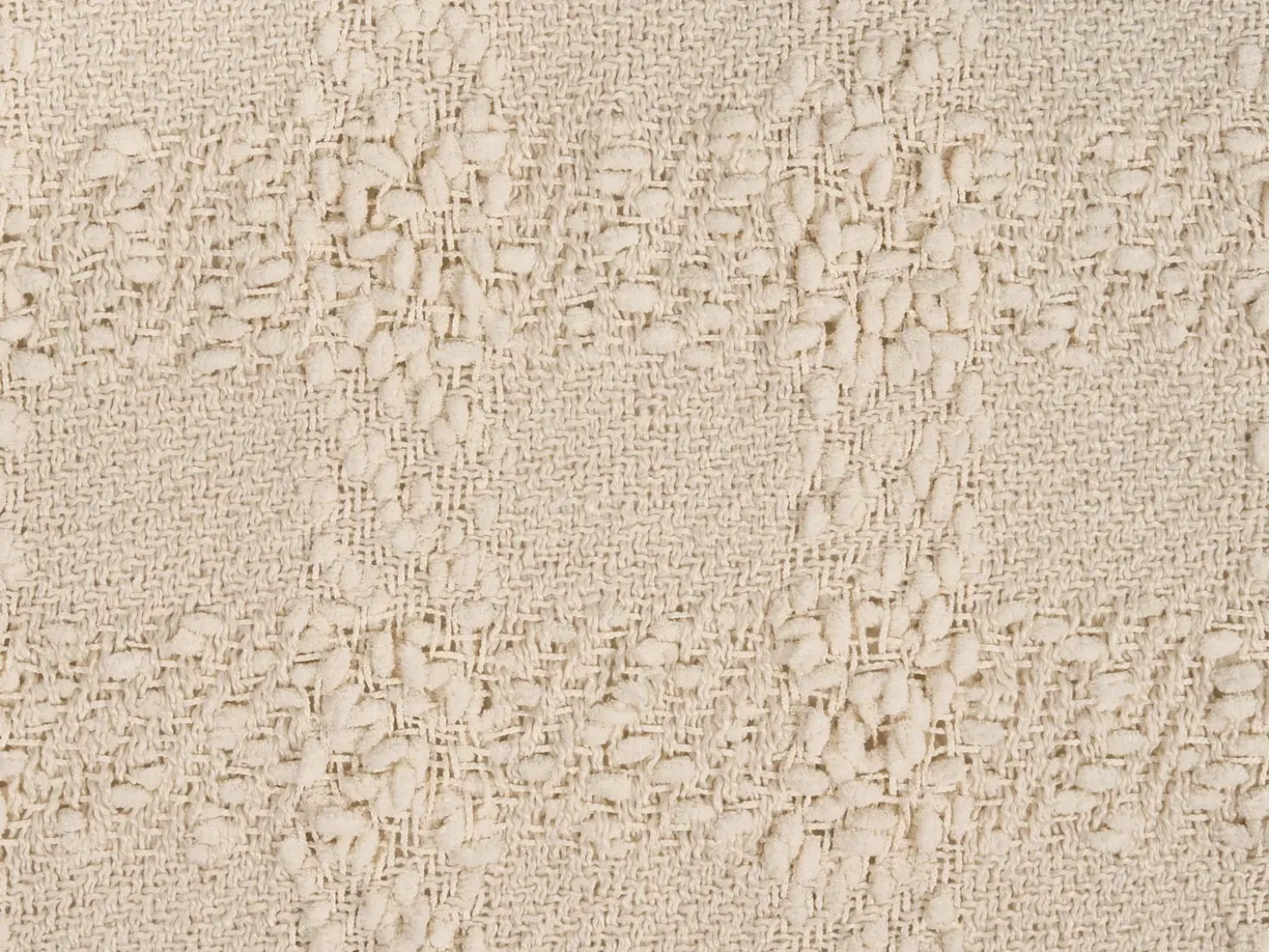 Plaid VELLA 200 x 220 cm Cremehvid