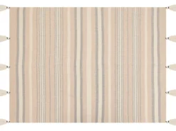 Plaid YARSELI Bomuld 130 x 170 cm Beige
