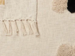 Plaid ADONI Bomuld 130 x 180 cm Beige