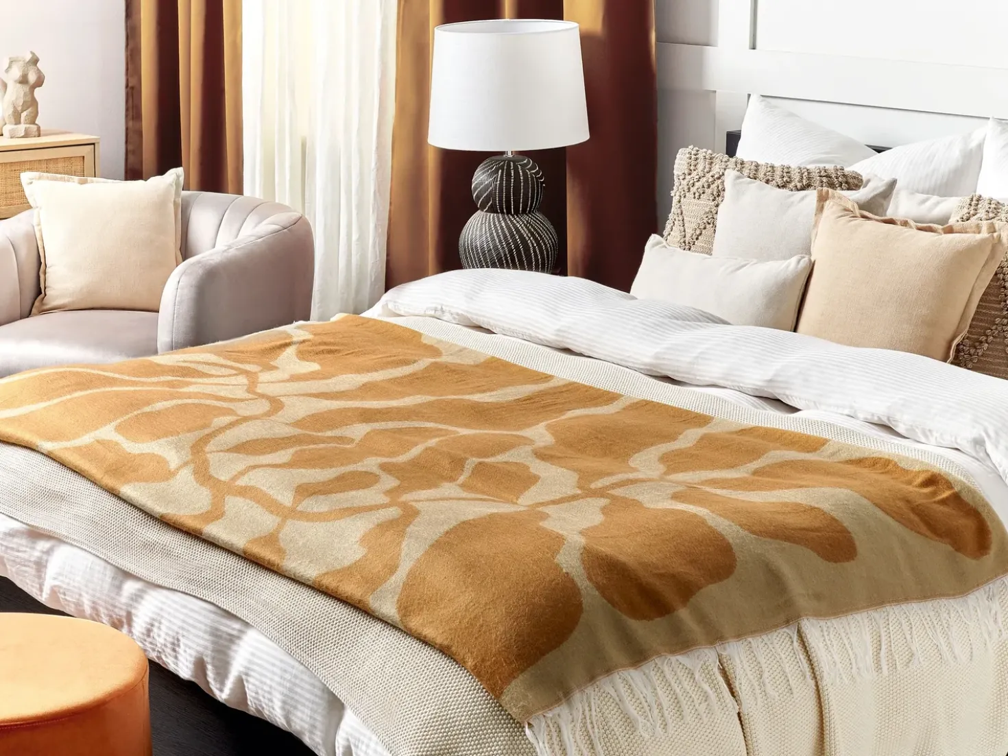 Plaid BANGRE 130 x 170 cm Orange