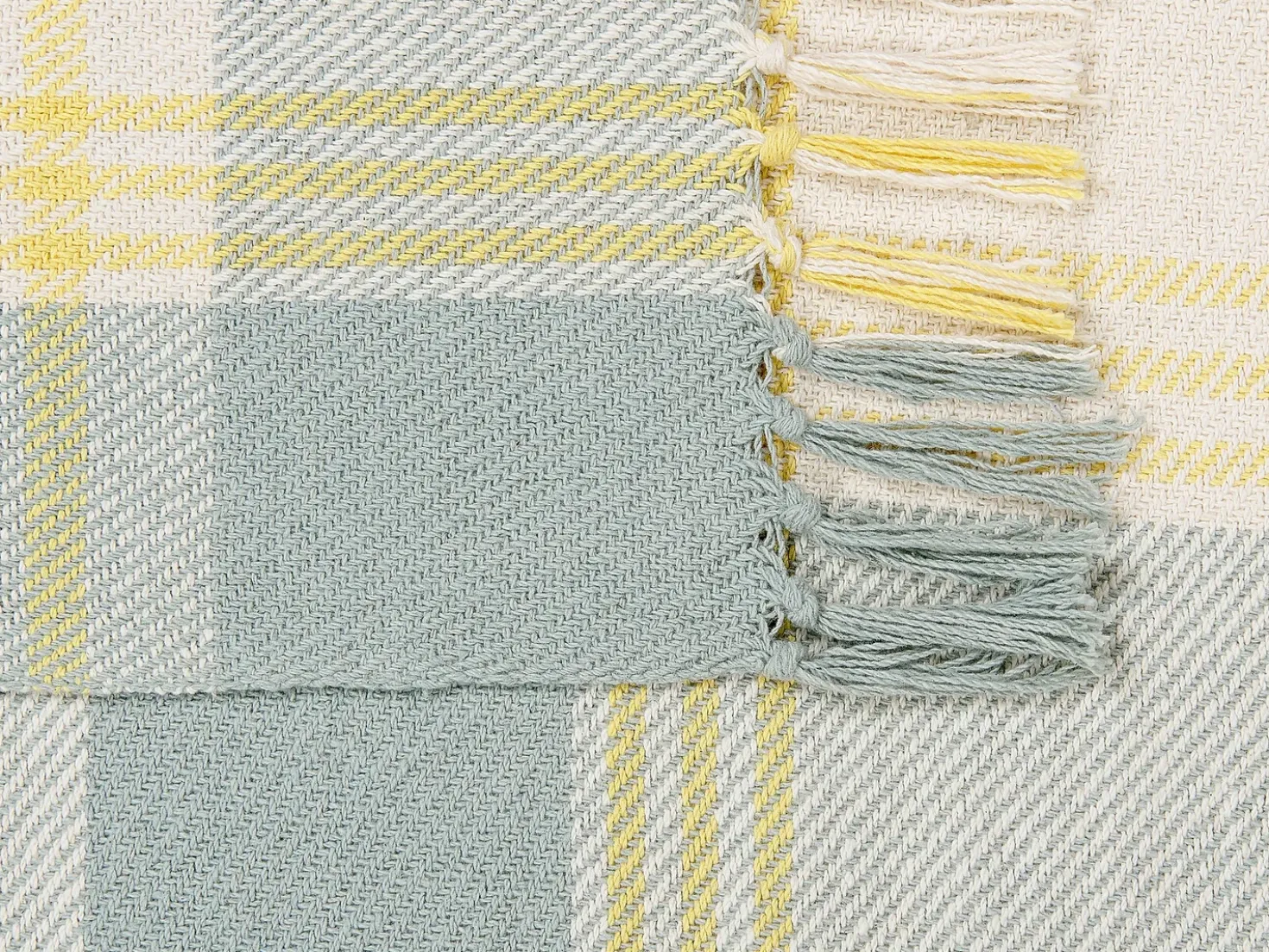 Plaid BETALI Bomuld 125 x 150 cm Gul