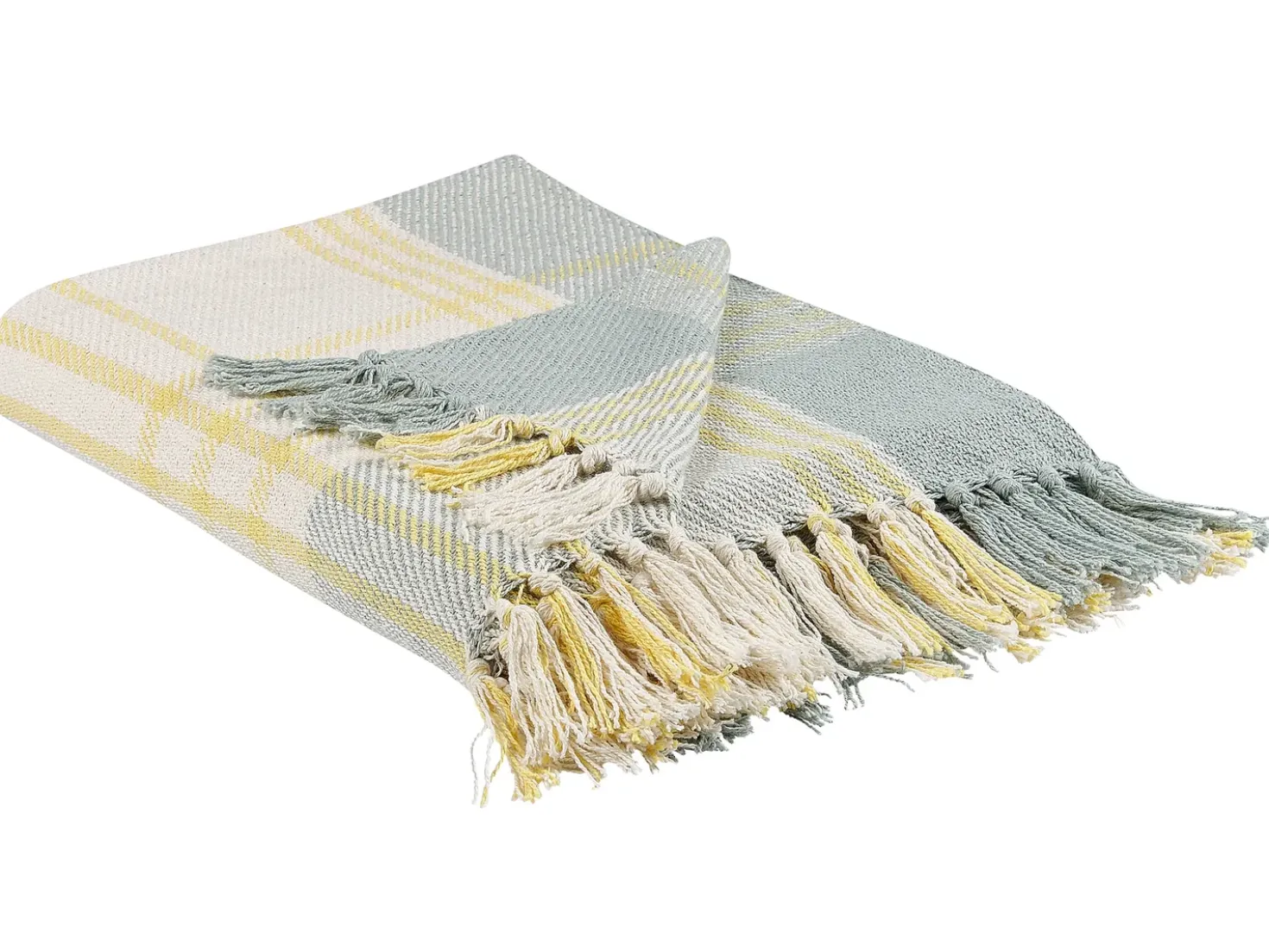 Plaid BETALI Bomuld 125 x 150 cm Gul