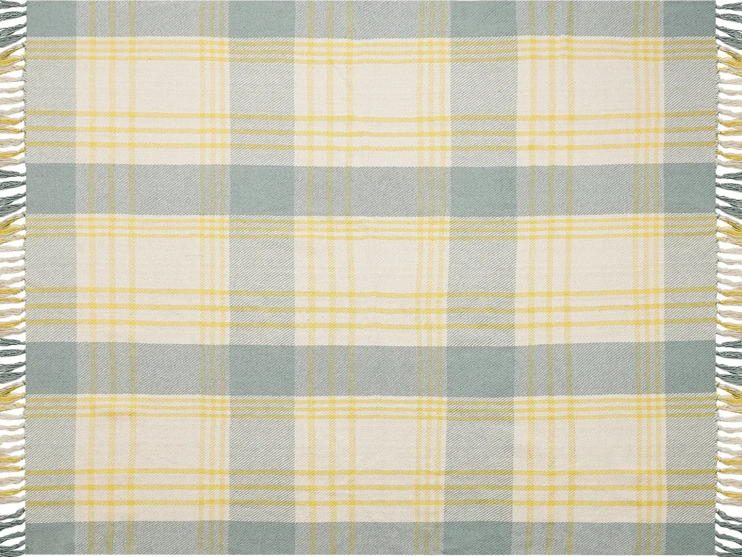 Plaid BETALI Bomuld 125 x 150 cm Gul