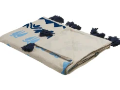 Plaid BHIND Bomuld 130 x 180 cm Beige