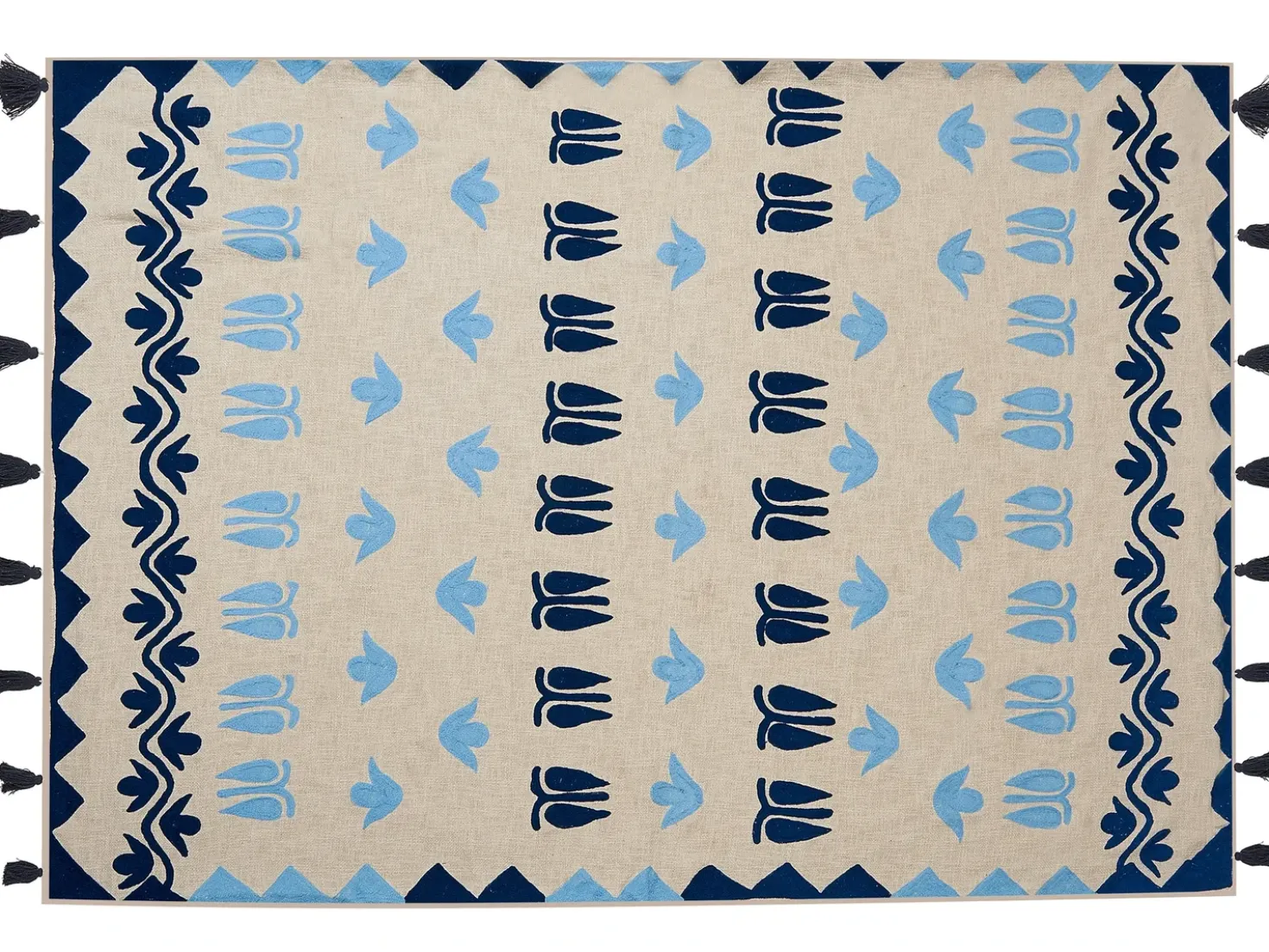 Plaid BHIND Bomuld 130 x 180 cm Beige